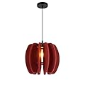 TimberAura Pendant Light with Felt Lampshade, Modern Hanging Lamp Fixture, DIY Acoustic Pendant Light Chandeliers for Kitchen Island, Living Room, Dining Room, Bedroom, Office (D11.8"x10.2")