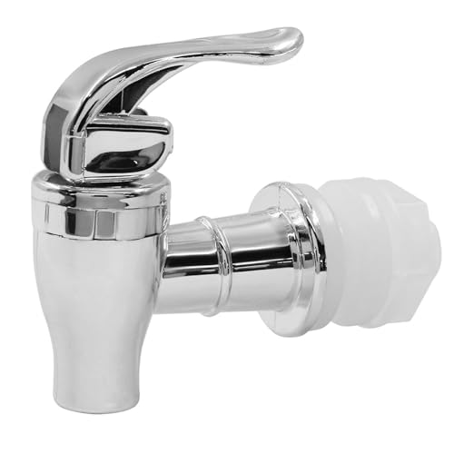 Murtenze Spigot for Beverage Dispenser, Silver Drink Dispenser Replacement Spout Push Style Faucet for Beverage Dispenser Spigot Replacement Glass Water Dispenser Spout