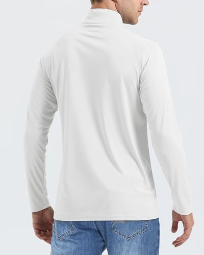 Boladeci Men's UPF 50+ Sun Shirts 1/4 Zip Long Sleeve SPF UV Protection Lightweight Quick Dry Quarter Zip Golf Shirts3