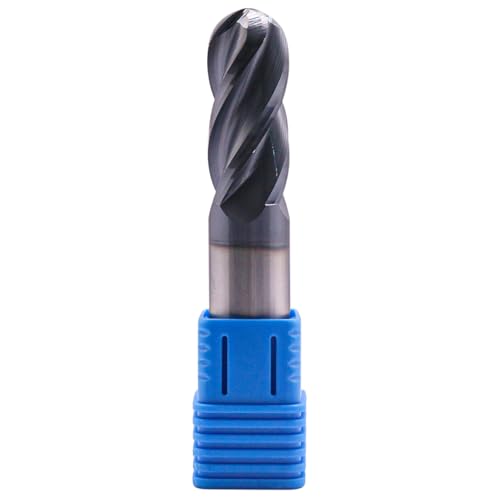 Image of BestParts High Performance Ball Nose Solid Carbide End Mill - AlTiN Coated, 4 Flute, 30 Degree Helix, 3 /4 inch Cutting Diameter, 3 /4 inch Shank Diameter, 1-3 /4 inch Length of Cut, 4 inch Overall Length