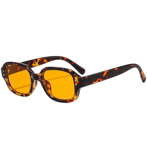 AWETYUJC Trendy Classic Square Rice Nail Women Sunglasses for Men 2026 Outdoor Travel Shades Ladies UV400 Flower Yellow