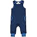 Produktbild Maxomorra Baby Playsuit Velour Navy 062/68