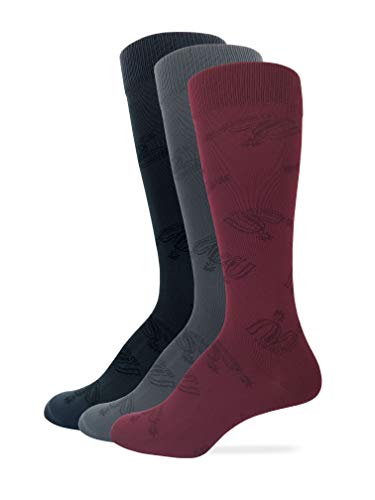 Wrangler Ladies Microfiber Spurs Pattern Knee High Socks 3 Pair Pack (Assorted, Women's Shoe Size 6-9 - Sock Size Medium)