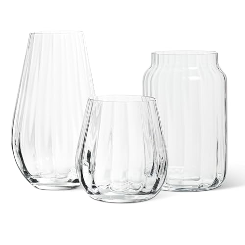 Vase Optique en Verre Transparent Soliflore Design Abbott Collection - 4
