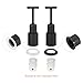 MECCANIXITY G9/E14/E27 Light Socket Rings Metal Lamp Shade Holder Ring Replacement with Removal Tool Black White 1 Set