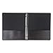Samsill Professional Presentation 3 Ring Binder, View Binder with Clear Cover Sheet Window, 0.5 Inch Round Rings Hold 100 Sheets 8.5 x 11, Black