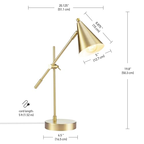 Globe Electric 52887 18 Inch Desk Lamp, Matte Brass thumb #6