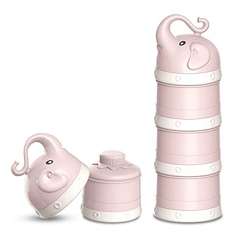 Baby Milk Powder Dispenser,Large Capacity,Non-Spill Twist-Lock Stackable Milk Powder Formula Container and Snack Storage for Travel,Powder Leakage Free,BPA Free,3 Compartment