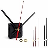 topolenashop Meccanismo Movimento Orologio da Parete al Quarzo con Lancette Nero a punta quadrata accessori di ricambio fai da te + 2 coppie di lancette 8'' 13'' / 1631