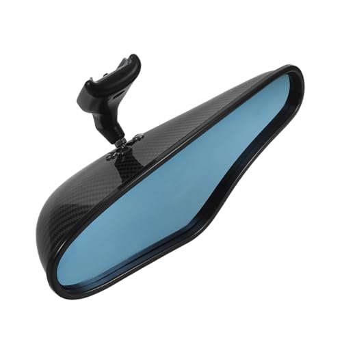 Espejo de coche retrovisor grande en fibra de carbono con óptica antideslumbrante avanzada