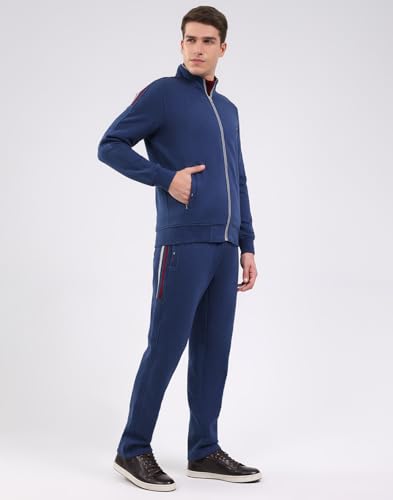 Image of Monte Carlo Men Regular Fit Solid Mock Neck Full Sleeve Winter Tracksuit | Men Track Suit | Stylish Sportswear Set with Jacket and Lower | Activewear Set For Men's (Pack Of 1)