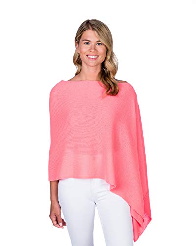 Image of CLAUDIA NICHOLE Womens 100% Cashmere Dress Topper - Cashmere Poncho Wrap