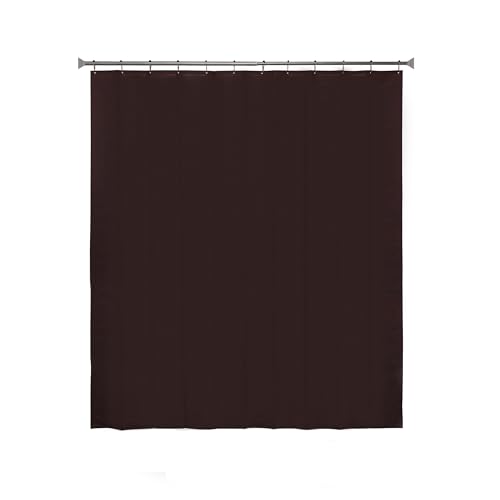 Kenney KN61759 Lightweight 3 Gauge Waterproof PEVA Shower Curtain Liner with Durable Eyelet Hang Holes, Weighted Magnetic Hem, and 12 Piece Beaded Roller Ring Set for Bathroom, 70