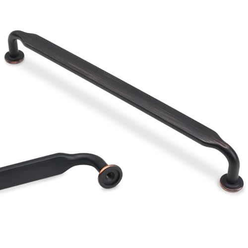 10 Pack Oil Rubbed Bronze Cabinet Pulls 7-1/2 Inch(192mm) Hole Centers Kitchen Cabinet Handles Zinc Alloy Drawer Pulls Solid Cabinet Hardware