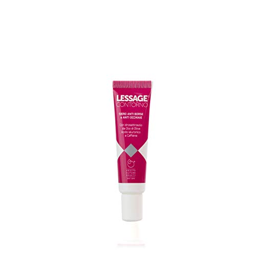 LESSAGE® CONTORNO | Siero Contorno Occhi borse e occhiaie | 15 ml | Contrasta gli inestetismi delle aree perioculari (rugosità, rilassamento palpebrale, segni di stanchezza, occhiaie e borse).