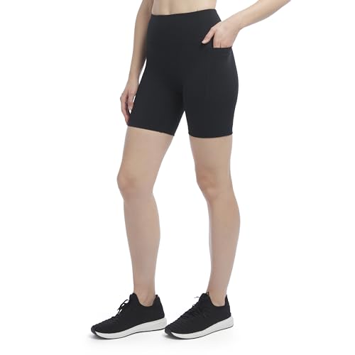 Jockey Women's 2-Pack Satin Stitch 7'' Bike Shorts Black/Black by Jockey - Used condition - Image 2