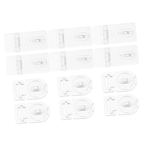 OSOLADY 12pcs Box Door Lock Hasp Buckles Hinge Latch Locks Mini Hasp Latch Boxes Buckle Small Case Hasp Decorative Hasp Latch Buckle Transparent Plastic