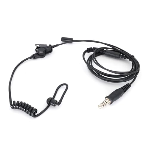 Casque air tube 7.1mm talkie-walkie oreillette acoustique telescopique micro