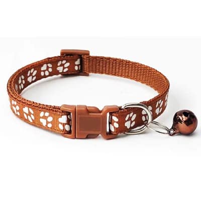 Litvibes Cat Collar Paw Design with Bell,Kitten & Small Dogs Soft Adjustable Collar,Safe,Breakaway for Cats & Puppies - Brown (B0C629FVHS) Amazon Price History, Amazon Price Tracker