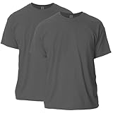 Gildan Adult Ultra Cotton T-Shirt, Style G2000, Multipack, Charcoal (2-Pack), 3X-Large