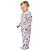 Yuiboo Purple Glam Fashion Baby Boys Sleep Play Footed Unisex Baby Girls Romper Footed Pajamas 3M