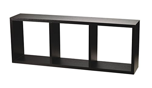 King Collection King Home m1106052/A Estantería Cubo 3 estantes (Tablero DM, Color wengué, 80 x 30 x 15