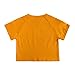 Little Girls Short Sleeve Crop Tops Kids Fashion Oversized Crew Neck Cropped T Shirts Toddler Boys (Yellow, 3 Years)