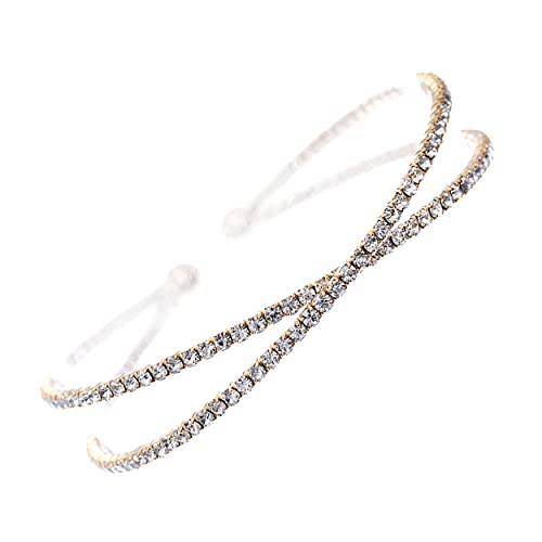 Bracelet cristal femme pour mariage et soirée manchette strass réglable
