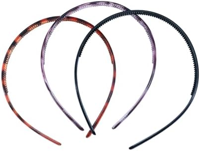 3Piezas Diademas de Plástico, Liso Banda del Cabello de Dientes D...