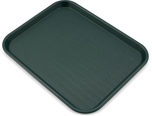 Carlisle CT141808 Café Standard Cafeteria / Fast Food Tray, 14" x 18", Forest Green