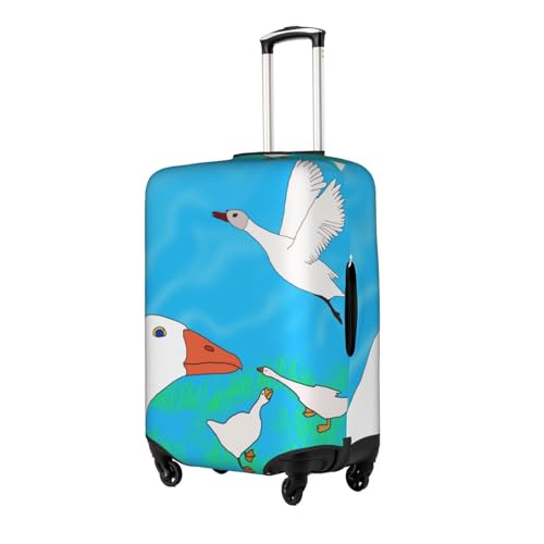 happy white goose Large Luggage Suitcase Cover.The cover does not include the suitcase itself2