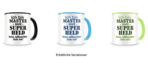 Samunshi® Master Tasse mit Spruch Geschenk für Master Mann Frau Kaffeetasse groß Lustige Tassen zum Geburtstag grün 300ml – Ansicht 3