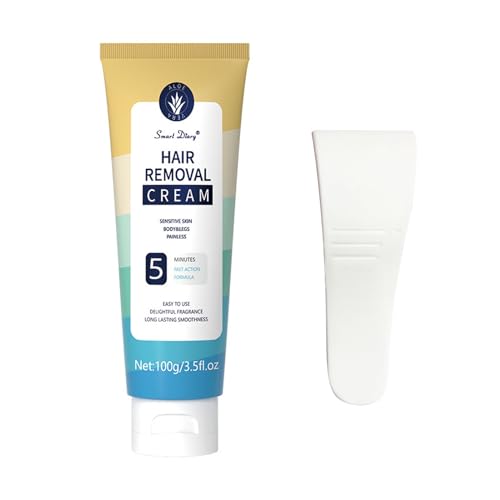 LINXINS Hair Removal Cream, 100g Intimate Hair Removal Cream Painless Flawless Depilatory Cream Skin Friendly for Men Women for Private Areas, Pubic, Body, and Underarms