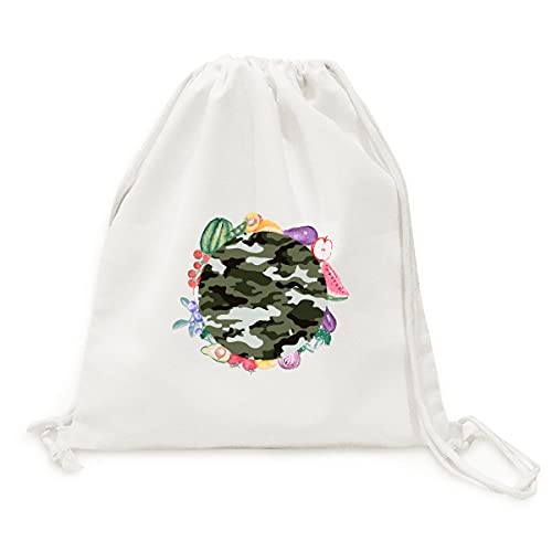 Sac en tissu pliable à sangle fruits et légumes schéma grains ligne de camouflage