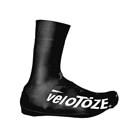 veloToze Tall Shoe Cover 2.0 - Covers Road Cycling Shoes - Water-Proof, Windproof Overshoes for Bike Rides in Spring, Fall, Winter Rainy, Cold Weather - Bright Colors Make Road Biking Trips Safer Cover