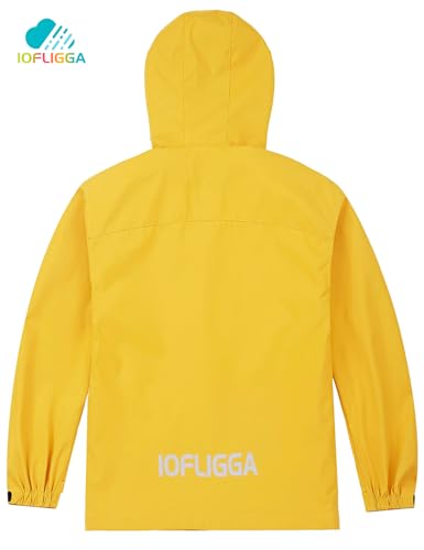 Image of Kids Rain Jacket Lightweight Waterproof Rain Coats Outerwear with Hood for Boys Girls Size 5-15