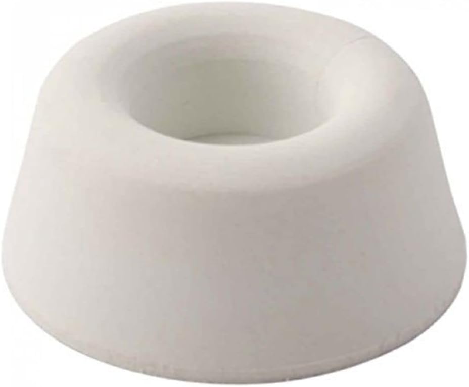 Merriway BH02008 (4 Pcs) Rubber Toilet Seat or Furniture Buffers, 22mm (7/8 inch) White - Pack of 4 Pieces