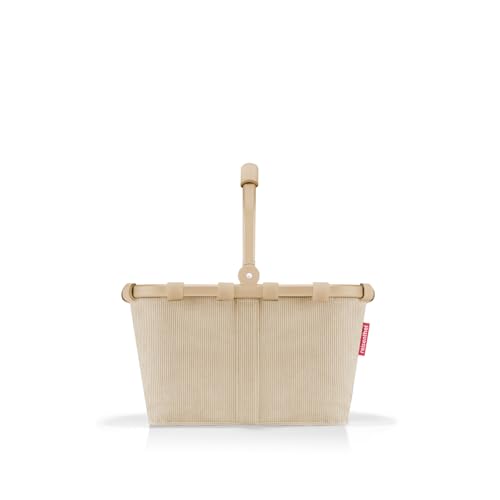 reisenthel Carrybag XS Frame Cord Sable – Panier à provisions Stable avec Poche intérieure Pratique – Design élégant et imperméable