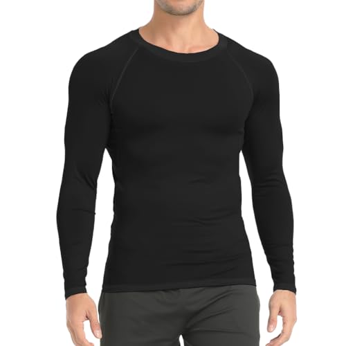 HYCOPROT Compression Shirts for Men Athletic Long Sleeve Base Layer Workout Rash Guard Shirt4