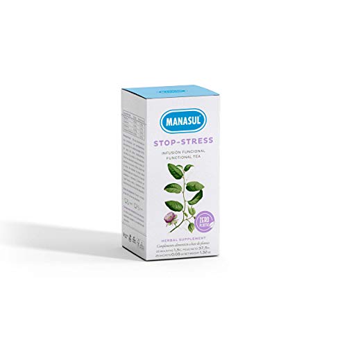 MANASUL - Infusión Relax de Hipérico, Pasiflora y Valeriana. Combate la Ansiedad y Ayuda a Dormir. Stop Stress. Caja de 25 Bolsitas