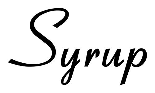 Syrup 3.5w x 2h Label | Kitchen Pantry Organization | Die Cut Vinyl Decal | Black Retro Font (Sticker Only)