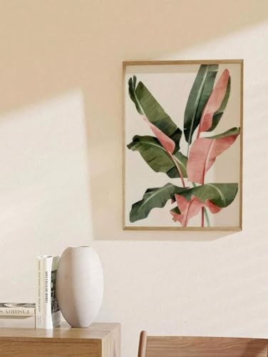 Impression sur toile moderne haut de gamme rose pastel 80 x 140 cm