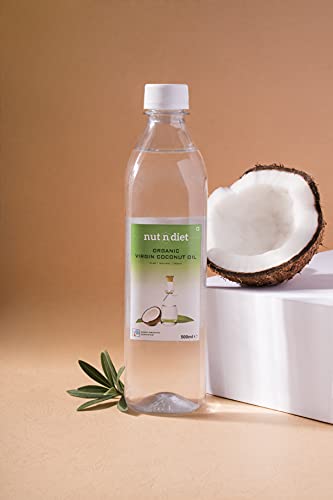 Image of nutndiet Organic Virgin Coconut Oil Cold Pressed | Pure | Natural | Vegan | PET Bottle (200ml)