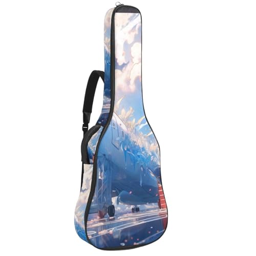 Sac pour guitare étanche et antichoc avec rembourrage éponge et plusieurs poches de rangement