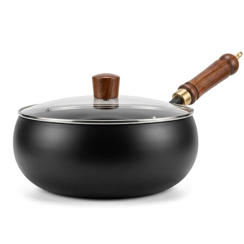 Wok japonés de hierro fundido con tapa 24cm miniatura 1