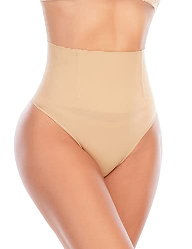 Image of Werena Tummy Control Thong Shapewear for Women Seamless Shaping Novelty Thong Panties Body Shaper Underwear