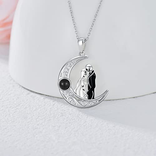 LILALO Nightmare Necklace 925 Sterling Silver Jack and Sally Jewelry Jack and Zero Necklace4
