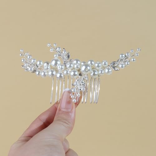 Peine de cabello para boda artesanal SOLENY miniatura 6