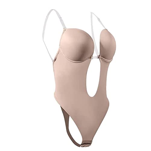 Aotuman Plunge Backless Body Shaper Bra - Body Gainant Dos Nu Femme, Gainant Ventre Plat Bra Invisible Soutien-Gorge Push Up Shapewear pour Robe Soirée Mariage Cover