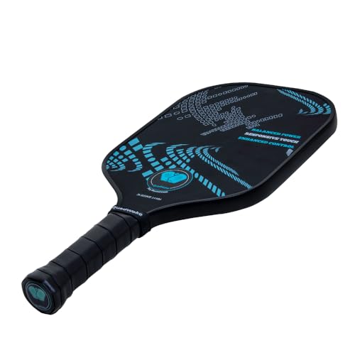 Image of RAW Carbon Fibre | Thermoformed Pickleball Paddle | Carbon Friction Surface | Comfort Grip Handle Racket | Pickle Ball Racket | Blue